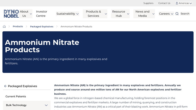 Ammonium Nitrate Products