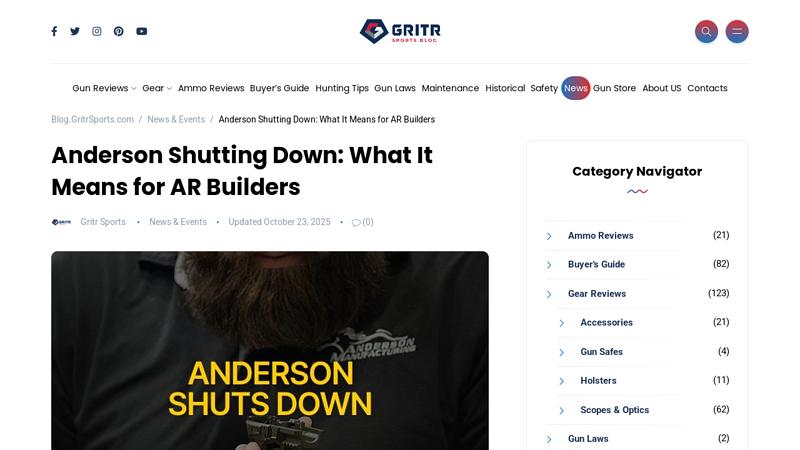 Anderson Shutting Down