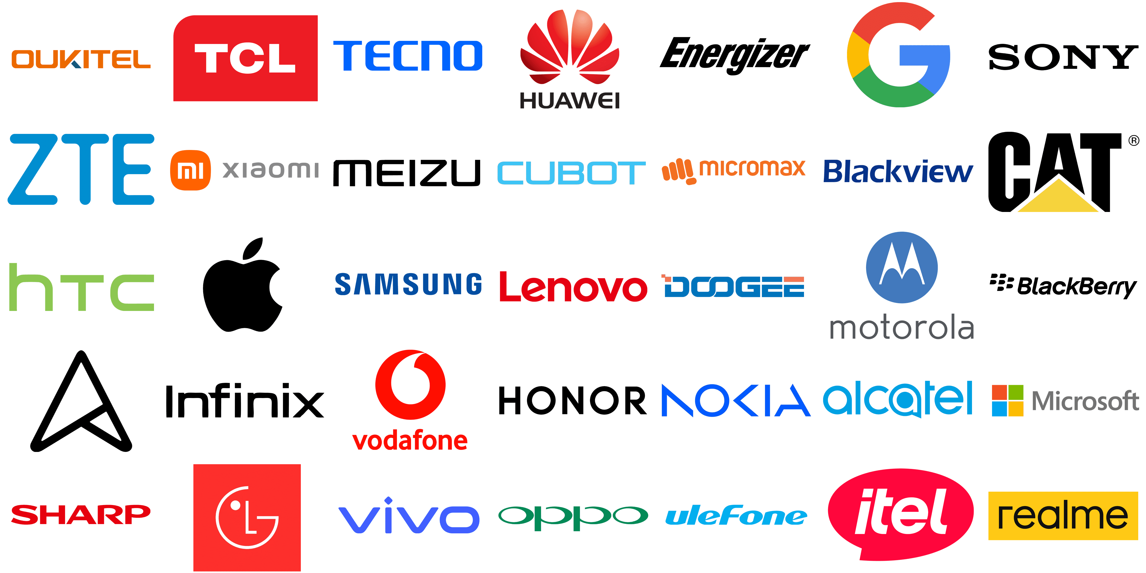 Android manufacturer names