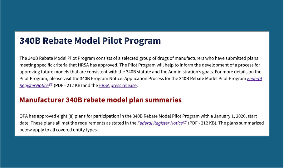 Application Process for the 340B Rebate Model Pilot Program