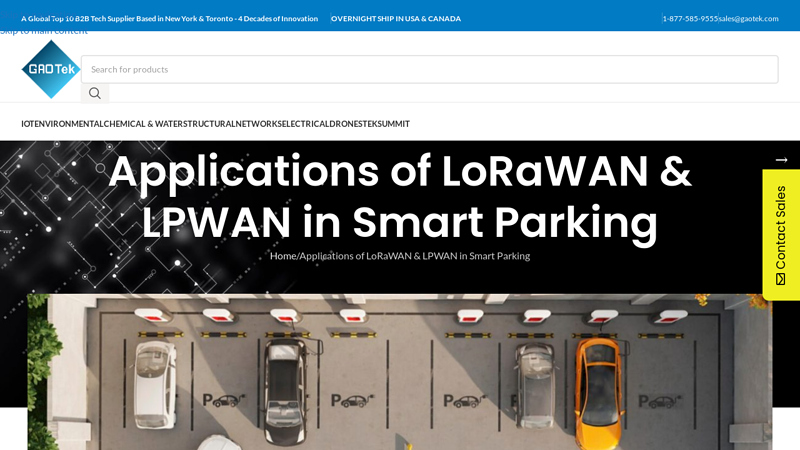 Applications of LoRaWAN & LPWAN in Smart Parking