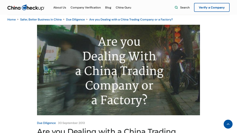 Are you Dealing with a China Trading Company or a Factory?