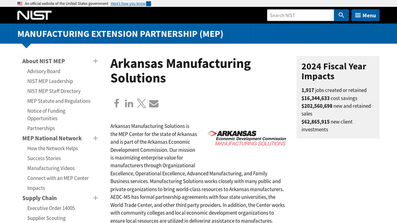 Arkansas Manufacturing Solutions