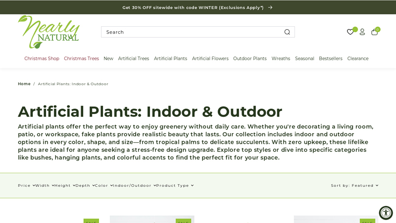 Artificial Plants: Indoor & Outdoor