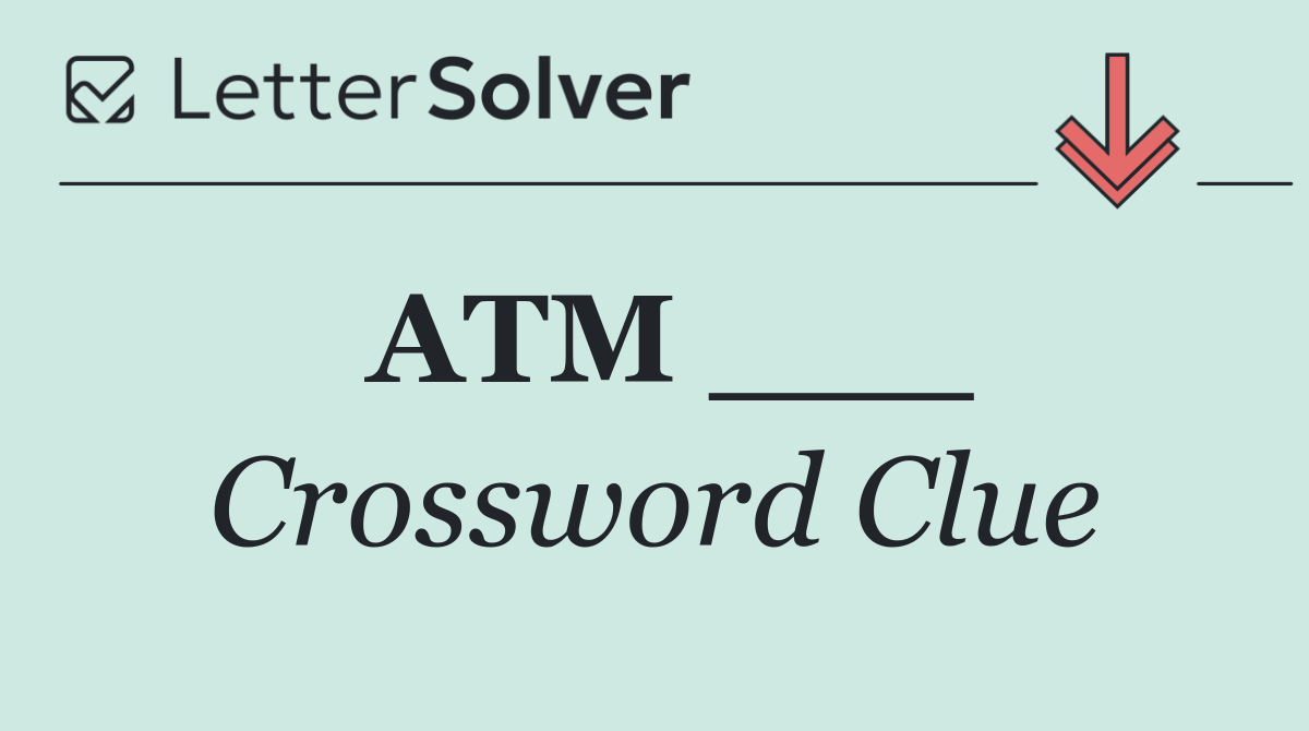 ATM manufacturer Crossword Clue