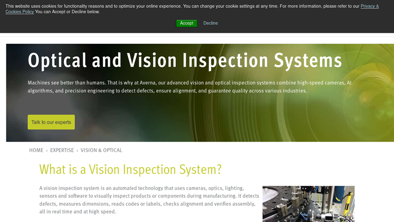 Automated Optical & Vision Inspection Systems for Quality