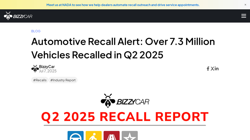 Automotive Recall Alert
