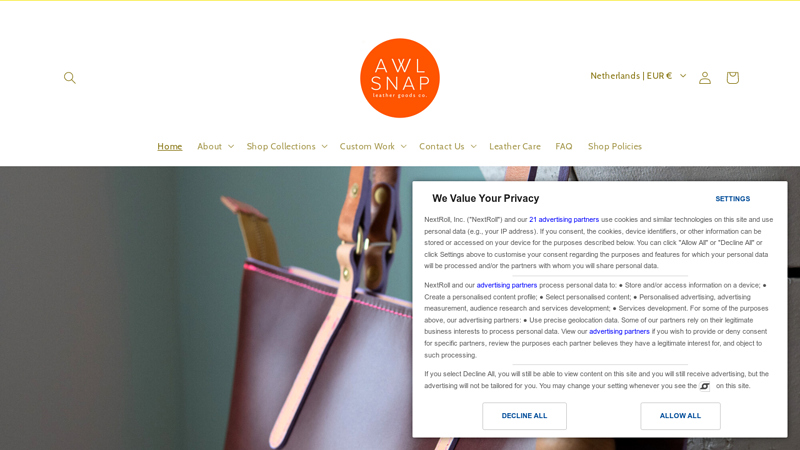 Awl Snap Leather Goods