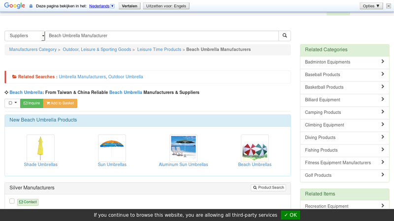 Beach Umbrellas On B2BManufactures.com from China & Taiwan ...