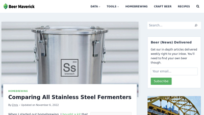 Comparing All Stainless Steel Fermenters - Beer Maverick