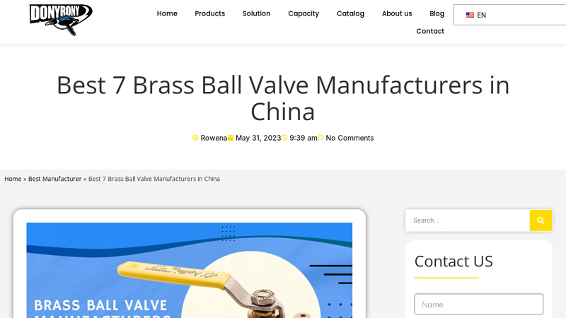 Best 7 Brass Ball Valve Manufacturer in China [2023]