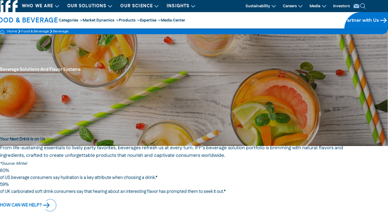 Beverage Solutions and Flavor Systems