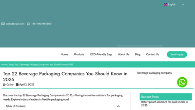 Top 22 Beverage Packaging Companies You Should Know In 2025