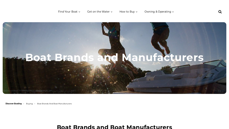 Boat Brands and Manufacturers
