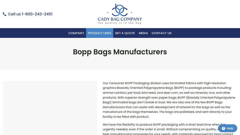 BOPP Bags Manufacturers