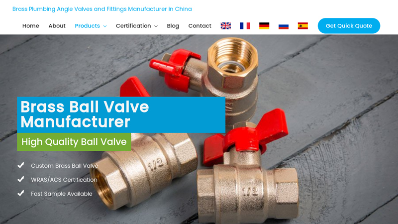 Brass Ball Valve Manufacturer