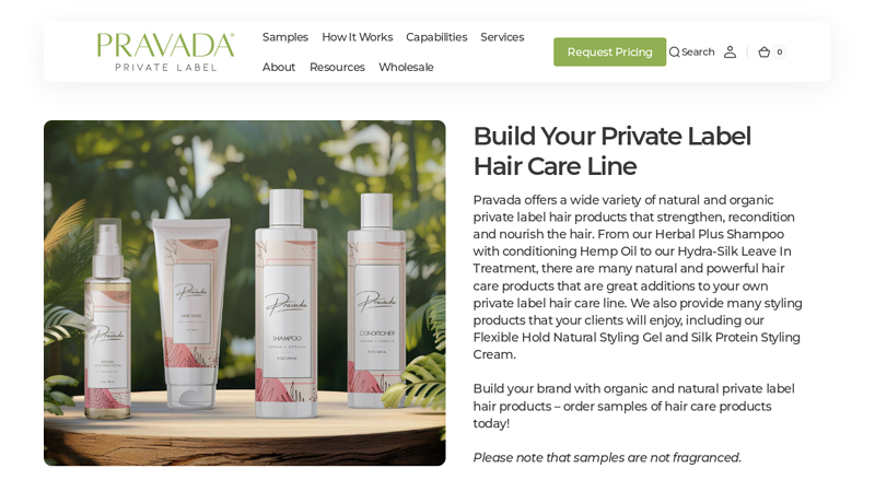 Build Your Private Label Hair Care Line