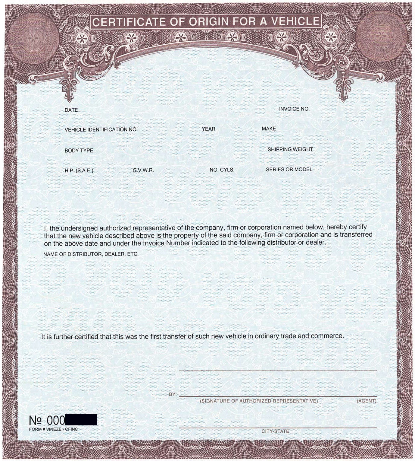 Buy Manufacturer Certificate of Origin's