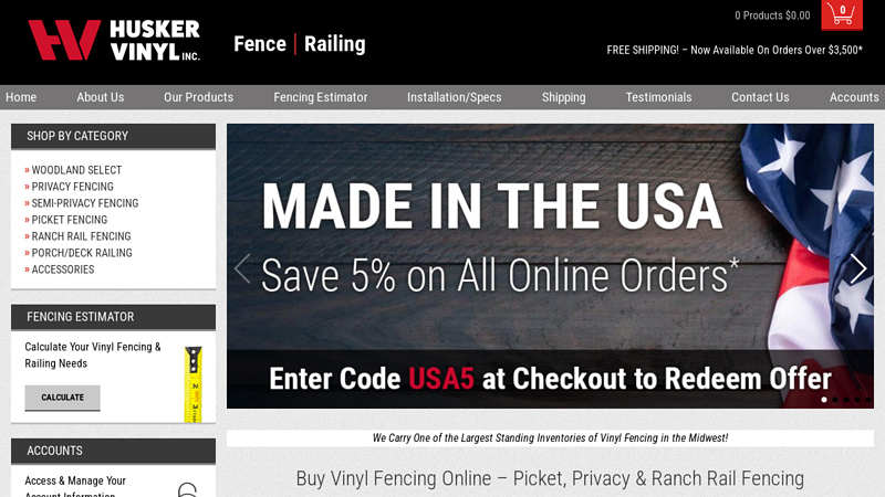 Buy Vinyl Fencing Online