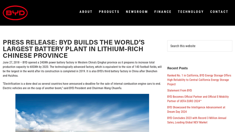 BYD Builds The World's Largest Battery Plant In Lithium