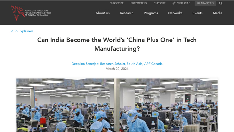 Can India Become the 'China Plus One' in Tech Manufacturing?