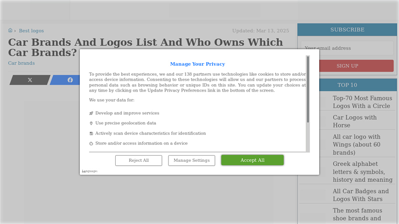 Car brands and logos list and who owns which car brands?