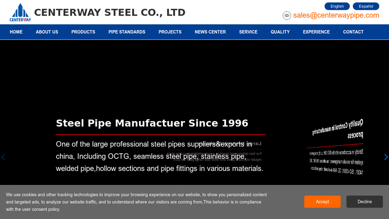 Centerway Steel Co., Ltd,Seamless Steel Pipe,OCTG Pipe ...