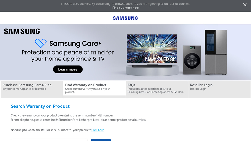 Check current warranty status on your product.
