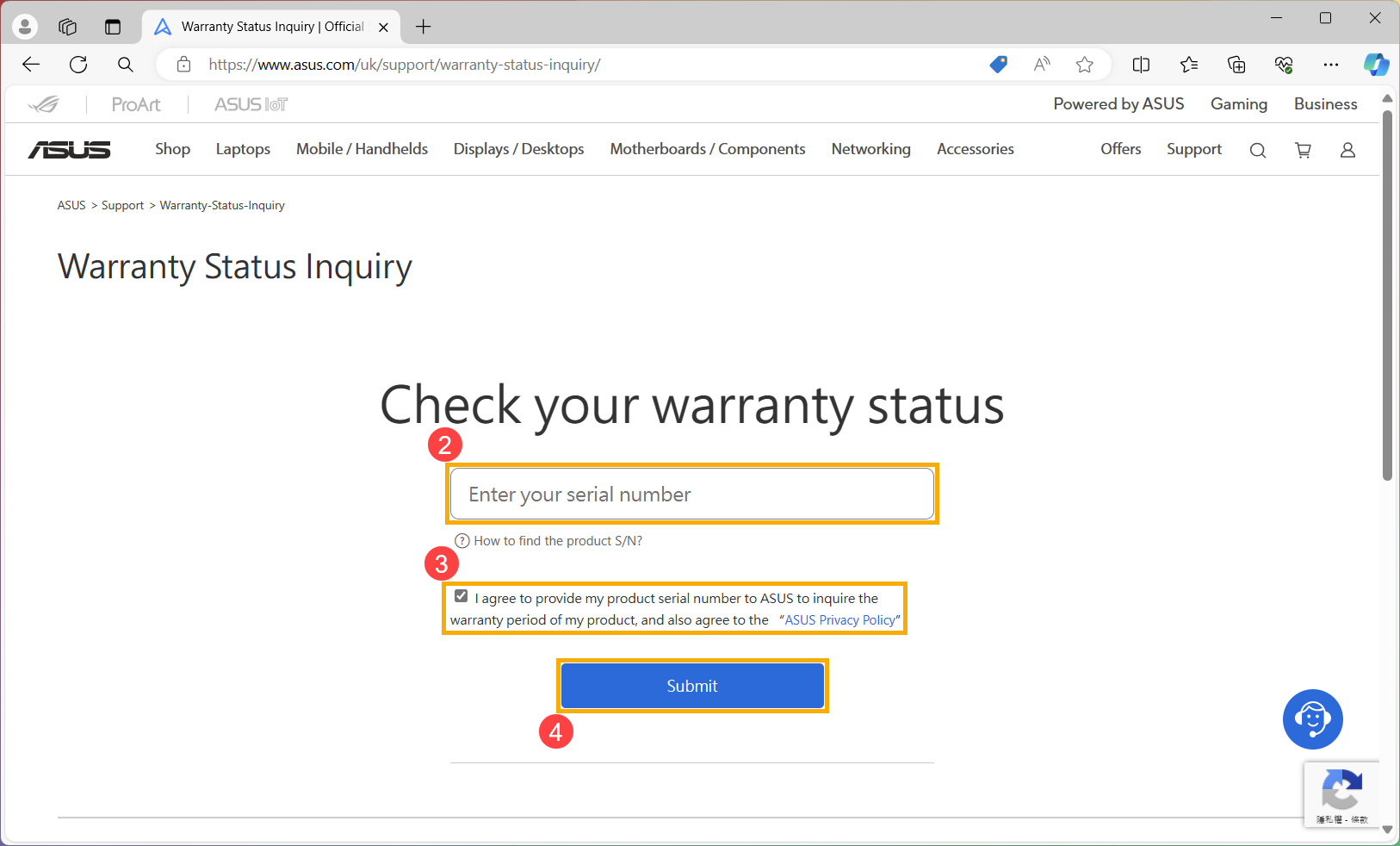 Check Warranty Status