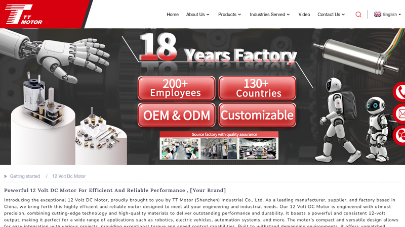 China 12 Volt Dc Motor Manufacturer and Supplier, Factory