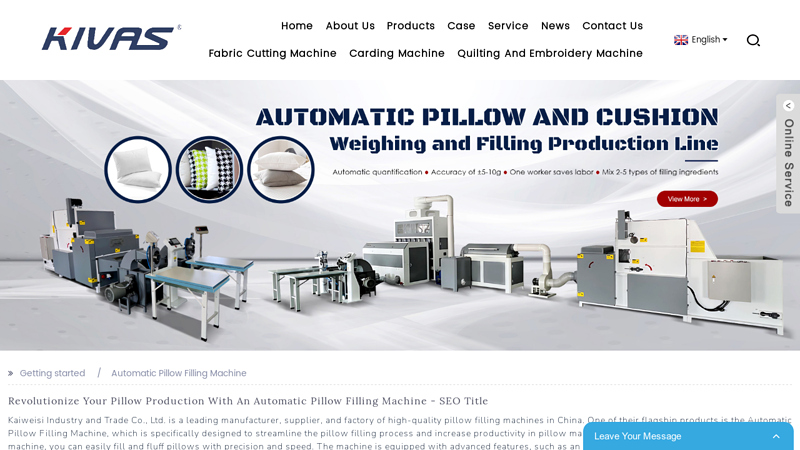 China Automatic Pillow Filling Machine Factory