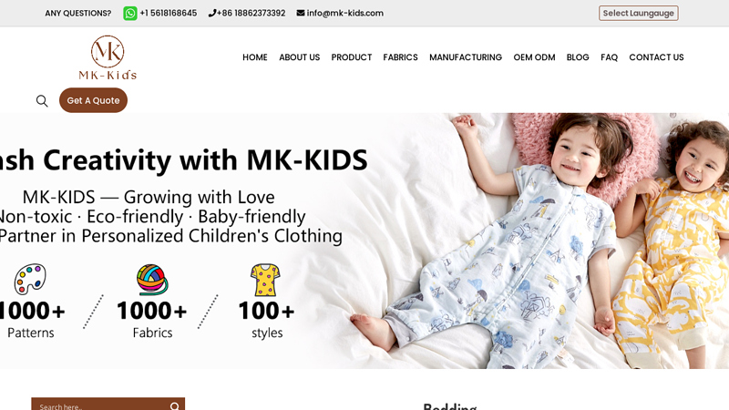 China Baby Bedding Supplier for Global Brands