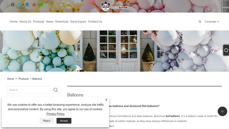 China Balloons Suppliers, Factory