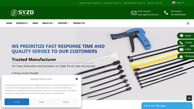 China Cable Tie Manufacturer Manufacturer and Supplier, Factory