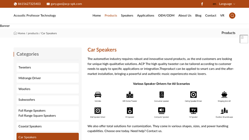 China Car Speakers Suppliers, Manufacturers, Factory