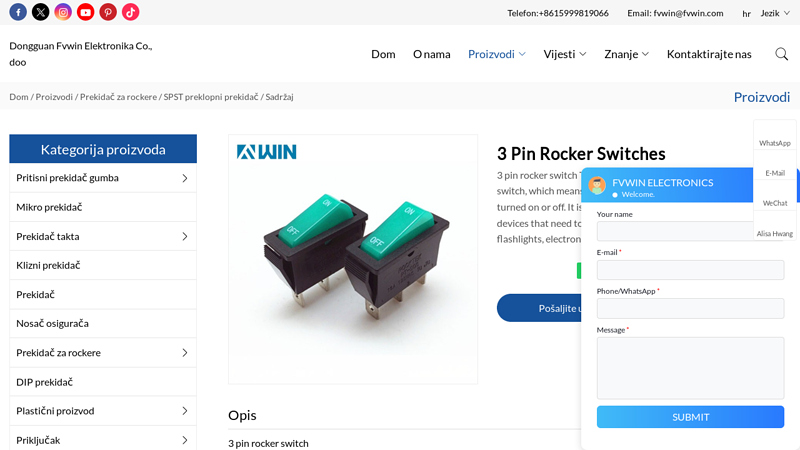 China Customized 3 Pin Rocker Switches Suppliers, Manufacturers