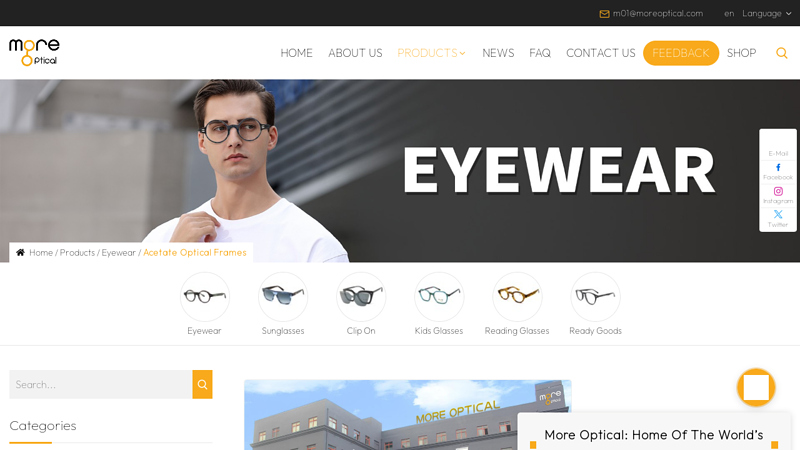 China Customized Acetate Eyewear Manufacturers Suppliers Factory