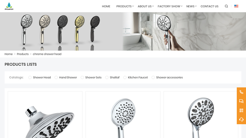 China Customized OEM chrome shower head Wholesale Factory
