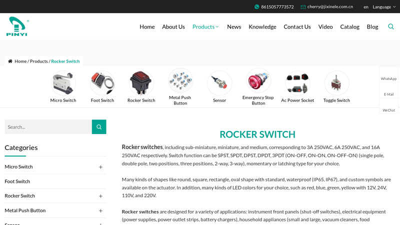China Customized Rocker Switch Suppliers, Manufacturers