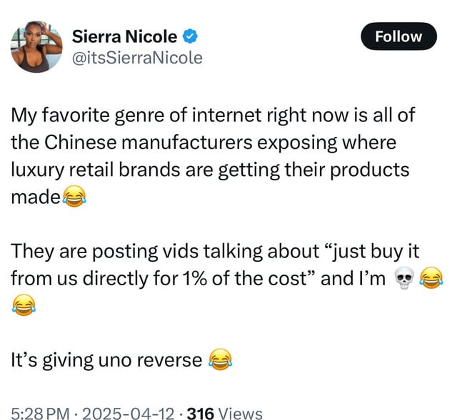 China exposing luxury brands on TikTok is wild.