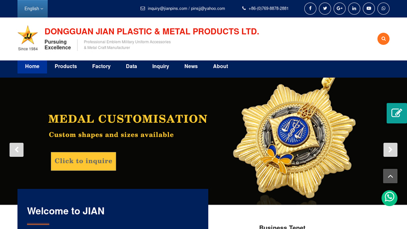 China factory to make metal badges, coins, medallions