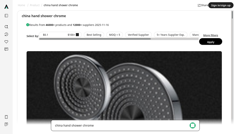 China Hand Shower Chrome: Durable & Stylish Fixtures