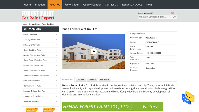 China Henan Forest Paint Co., Ltd. manufacturer profile