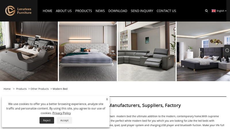 China Modern Bed Manufacturers, Suppliers, Factory
