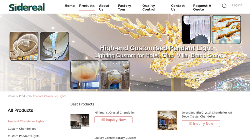 China Pendant Chandelier Lights & Custom Chandeliers factories