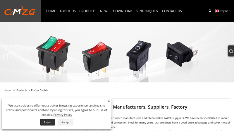 China Rocker Switch Suppliers, Manufacturers and Factory