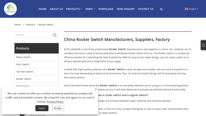China Rocker Switch Suppliers, Manufacturers and Factory