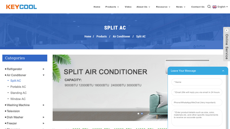 China Split AC Suppliers & Factory
