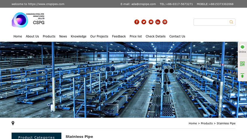 China Stainless Pipe Suppliers, Manufacturers, Factory