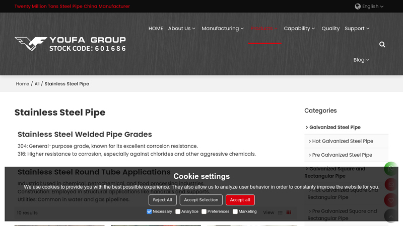 China Stainless Steel Pipe Manufacturer, Supplier, Factory